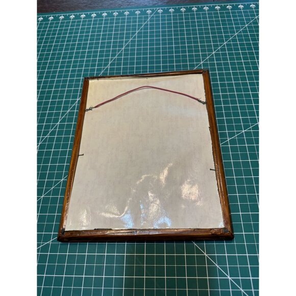 Vintage Windmill Embroidery Art In Wooden Frame - Picture 4 of 4